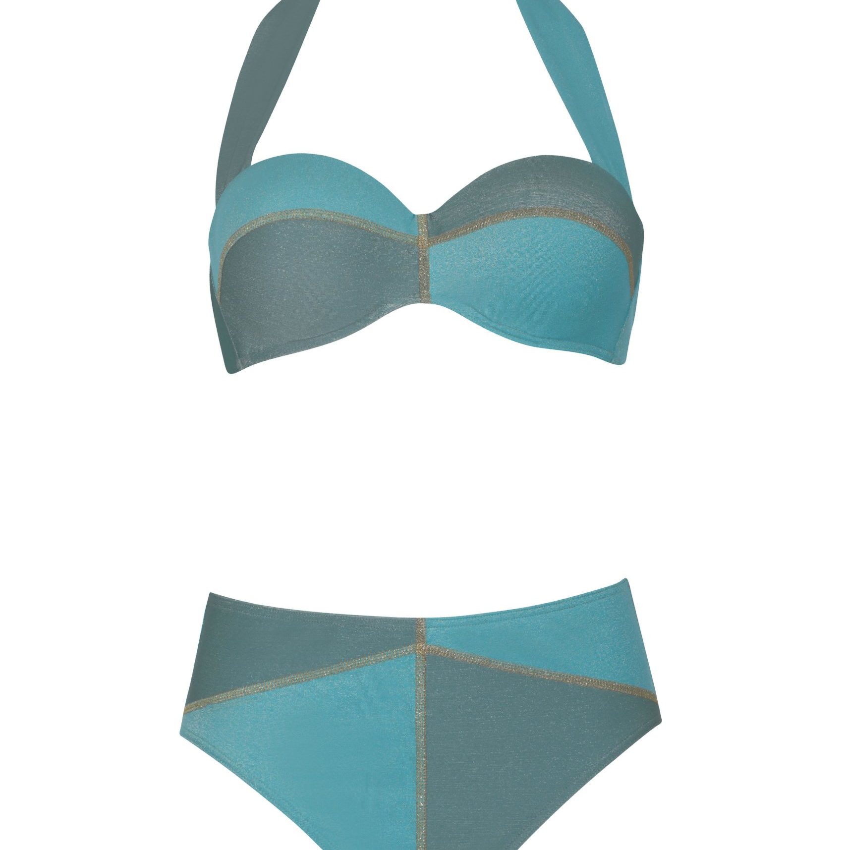 Afdrukken nood omdraaien Sunflair / Turquoise / Speciale Bikini - Jolicor